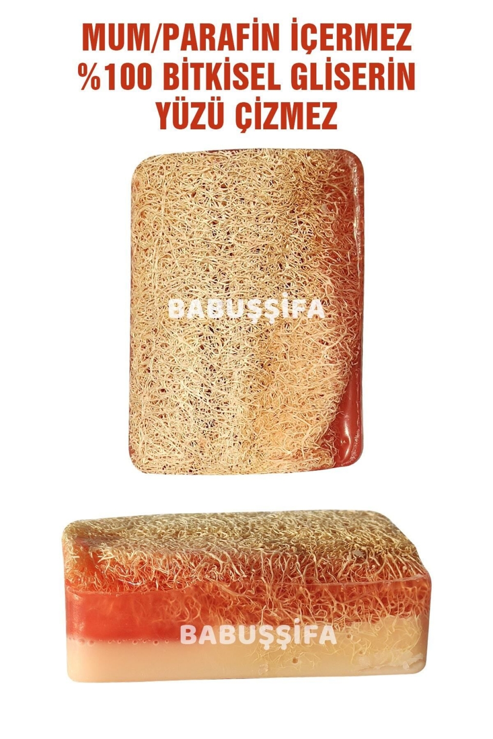 Doğal Kabak Lifli Gül Ve Sütlü El Yapımı Sabun