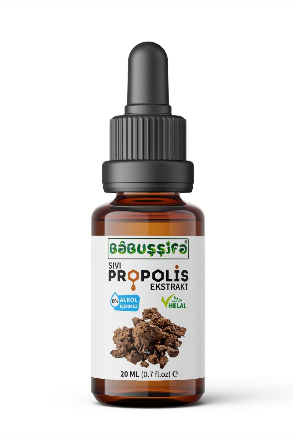 %100 Alkolsüz Boyasız Helal Sıvı Propolis 20ml