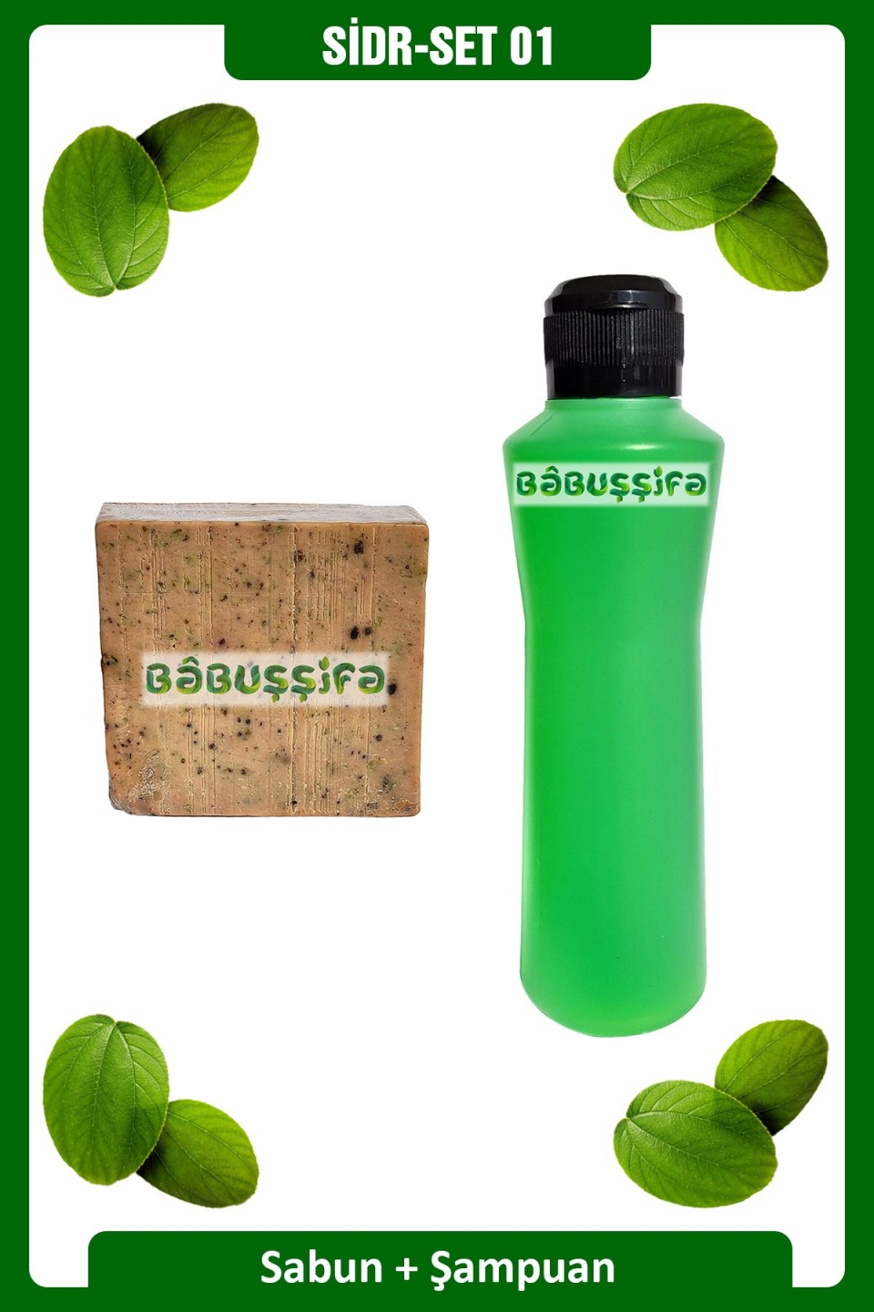Sidr Seti-01 Orijinal Sidr Sabunu 250ml Sidr Şampuanı Doğal Manevi Terapi Seti
