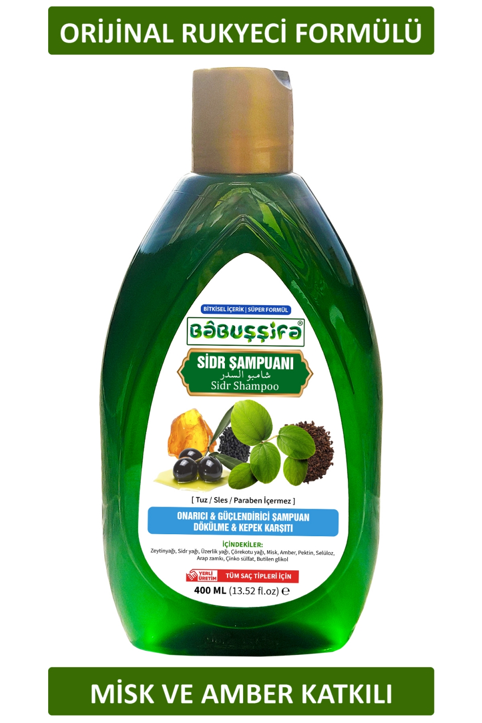 Es-sidre Orijinal Sidr Sidr Şampuanı Doğal Bitkisel Manevi Terapi 400ml